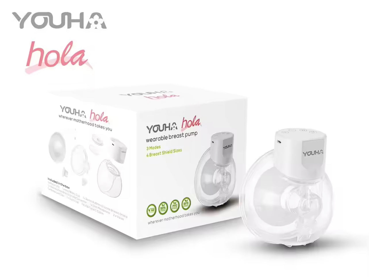 مضخة الثدي القابلة للارتداء Youha Hola