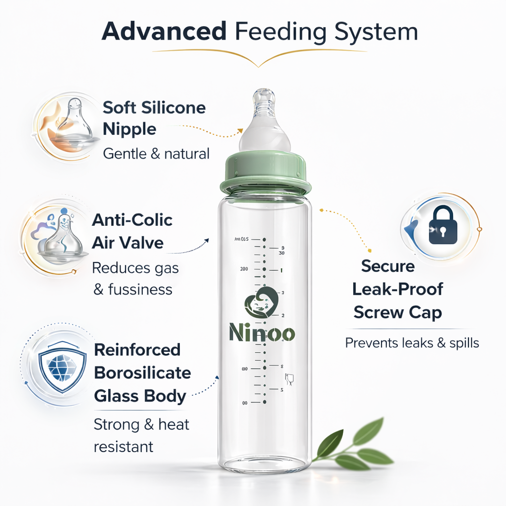 Ninoo Glass Bottle - 120 ml