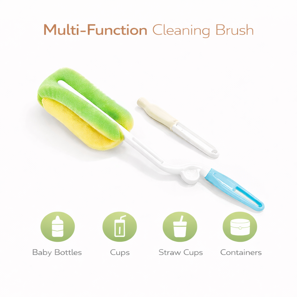 Ninoo Baby Bottle & Nipple Brush Set – Sponge