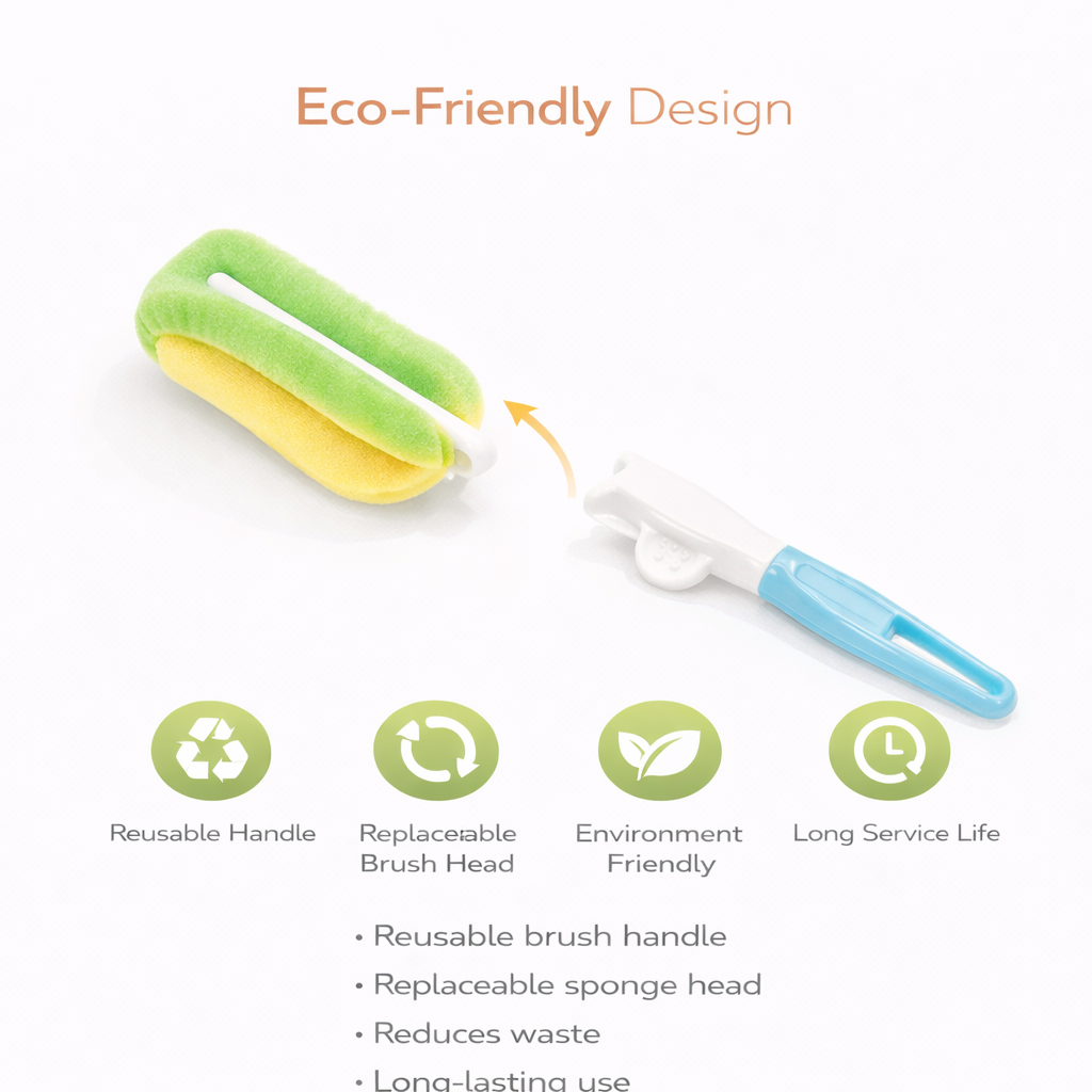 Ninoo Baby Bottle & Nipple Brush Set – Sponge