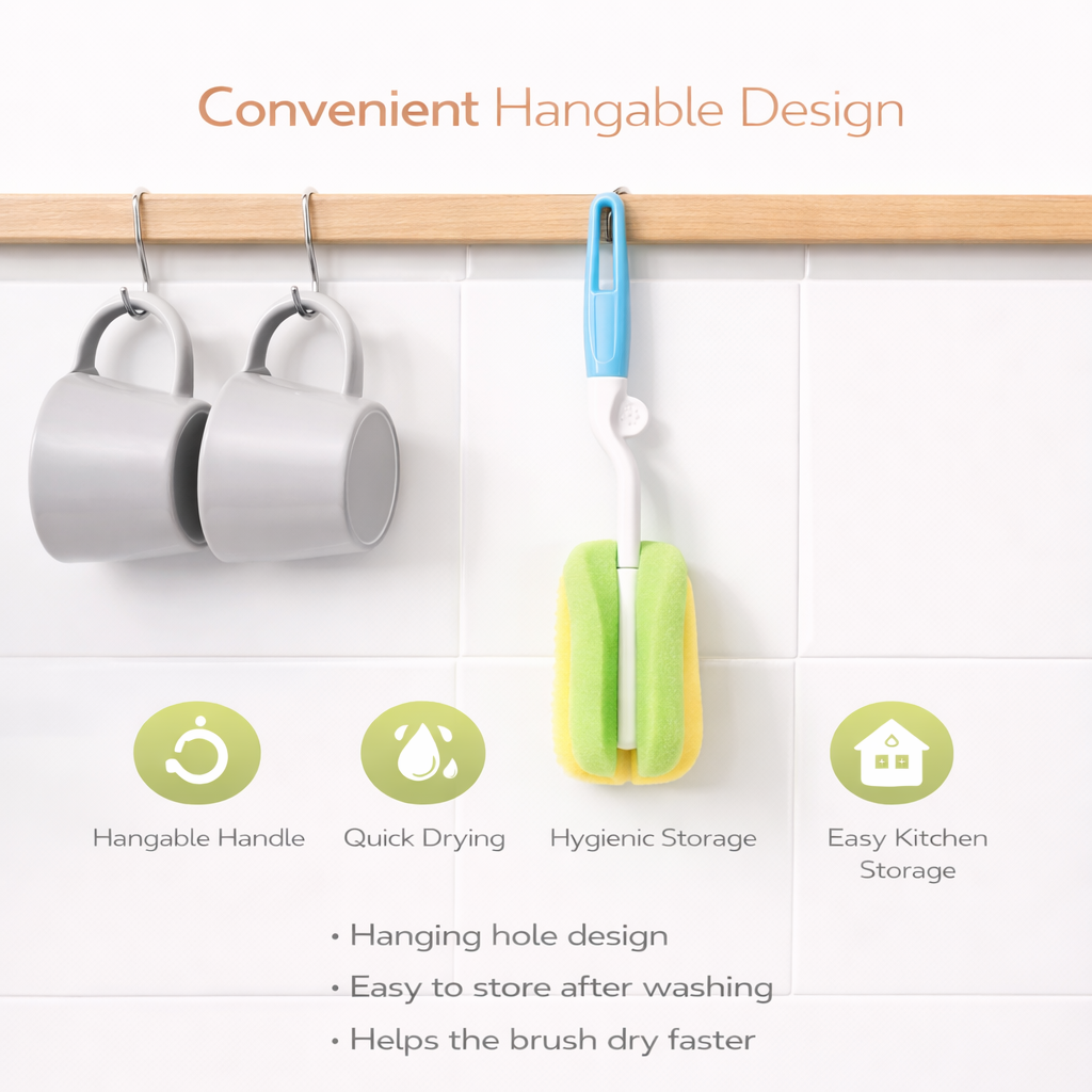 Ninoo Baby Bottle & Nipple Brush Set – Sponge