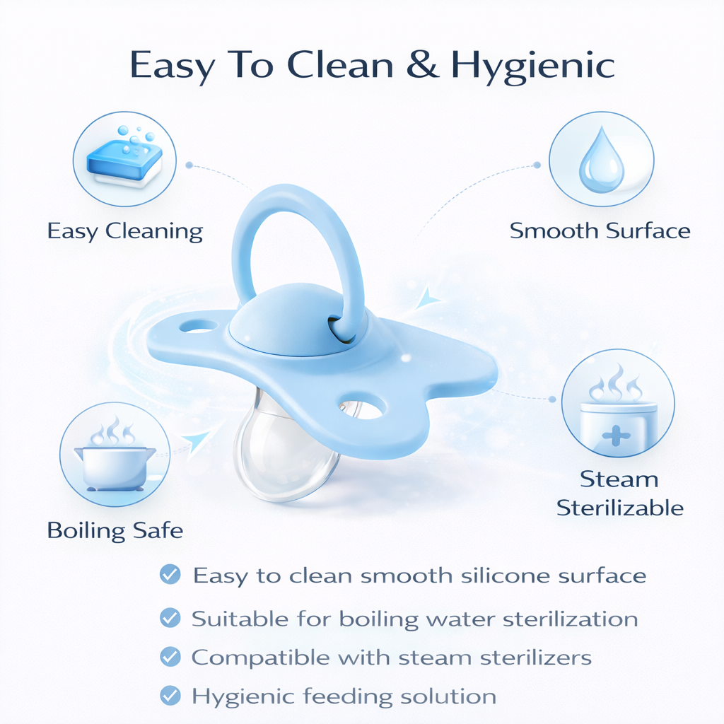 Ninno silicone baby pacifier blue 2piece