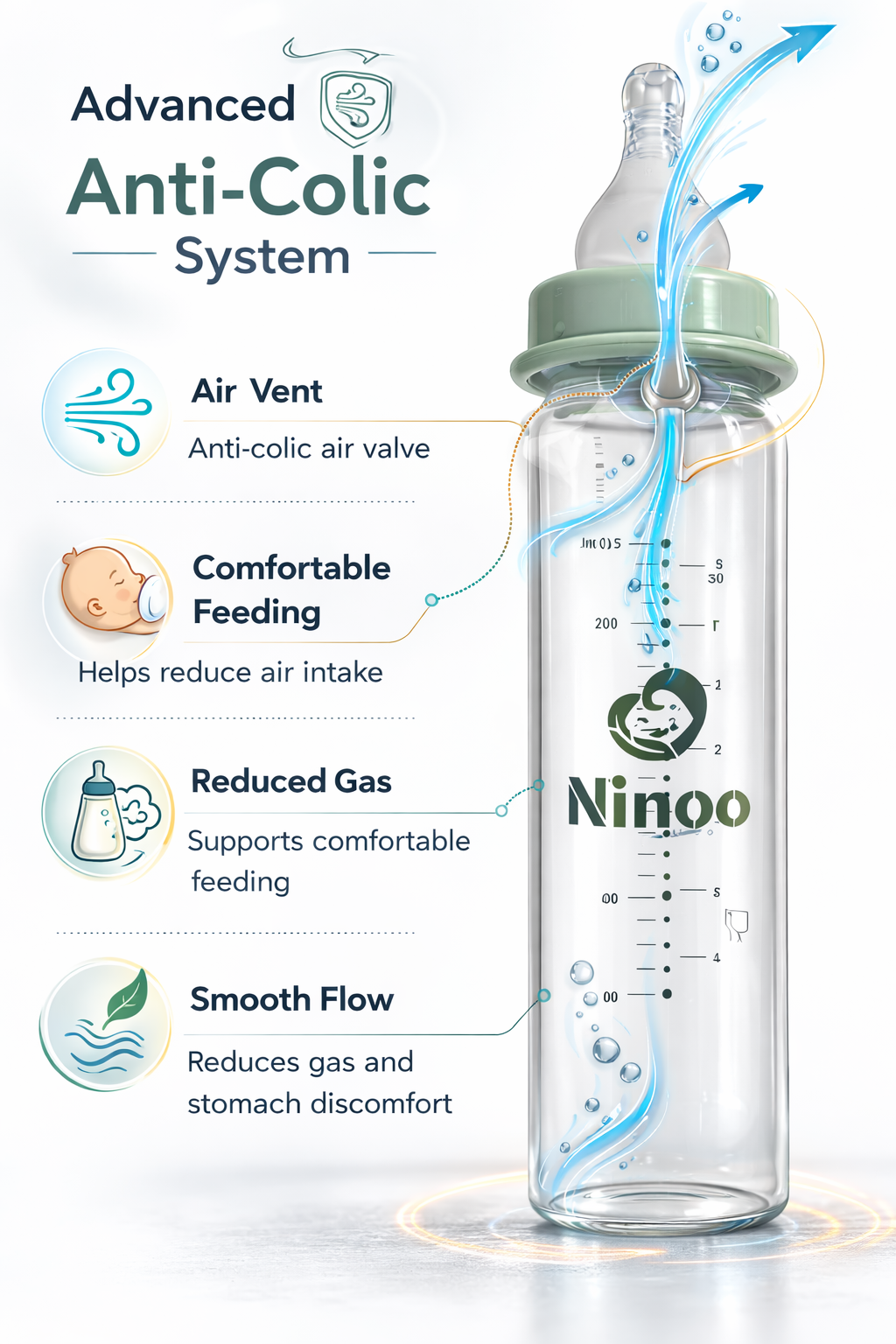 Ninoo Glass Bottle - 120 ml