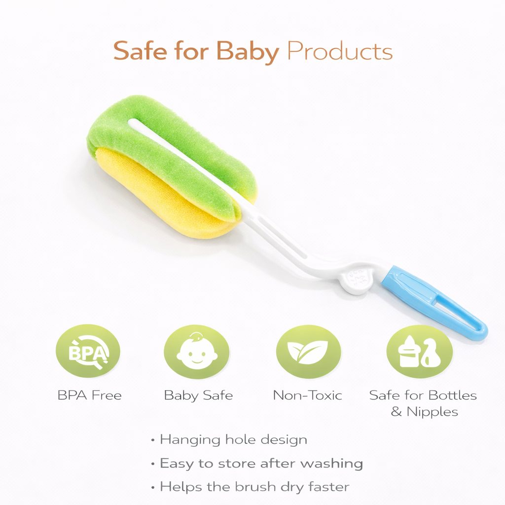 Ninoo Baby Bottle & Nipple Brush Set – Sponge