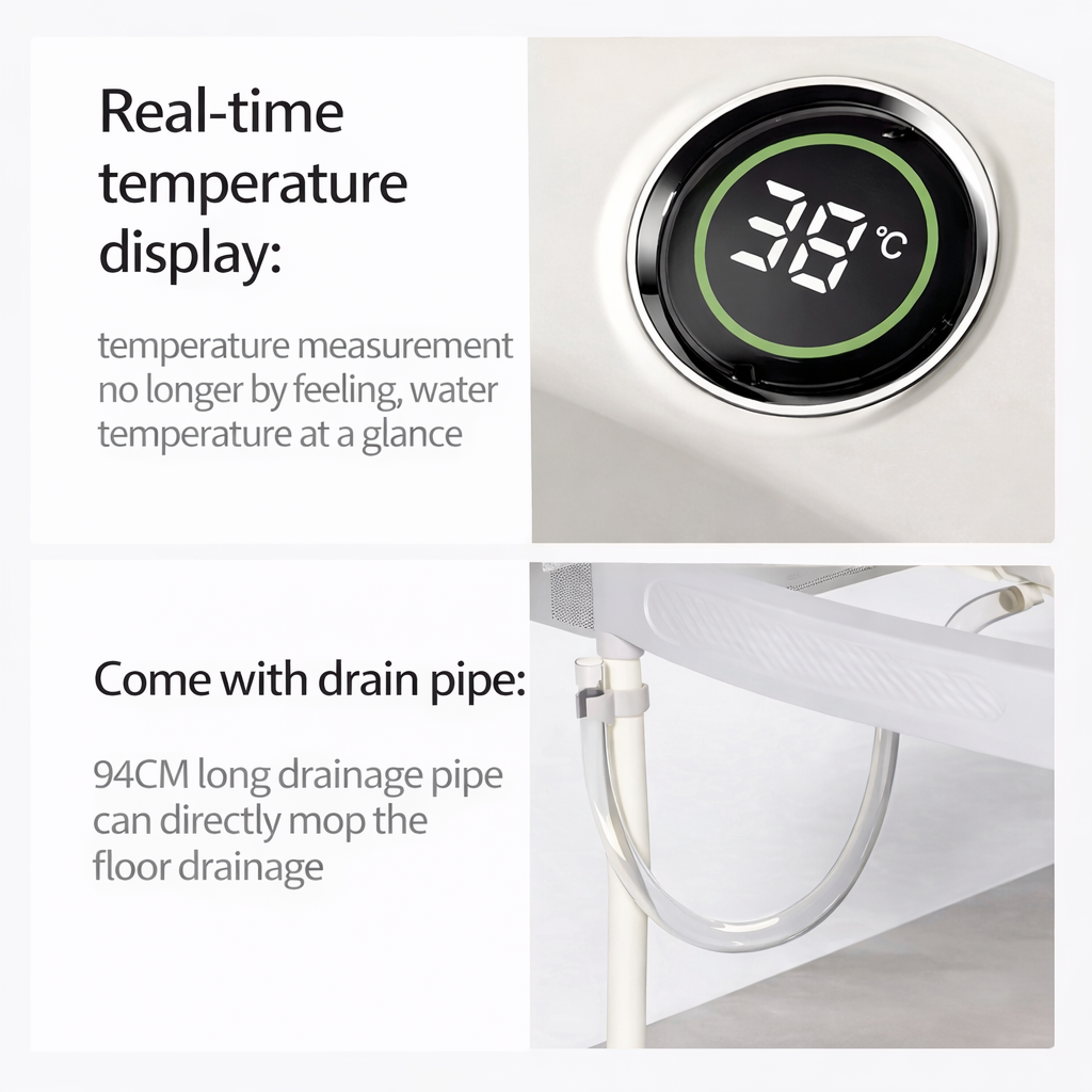 طاولة تغيير الملابس وحوض استحمام متعددة الوظائف