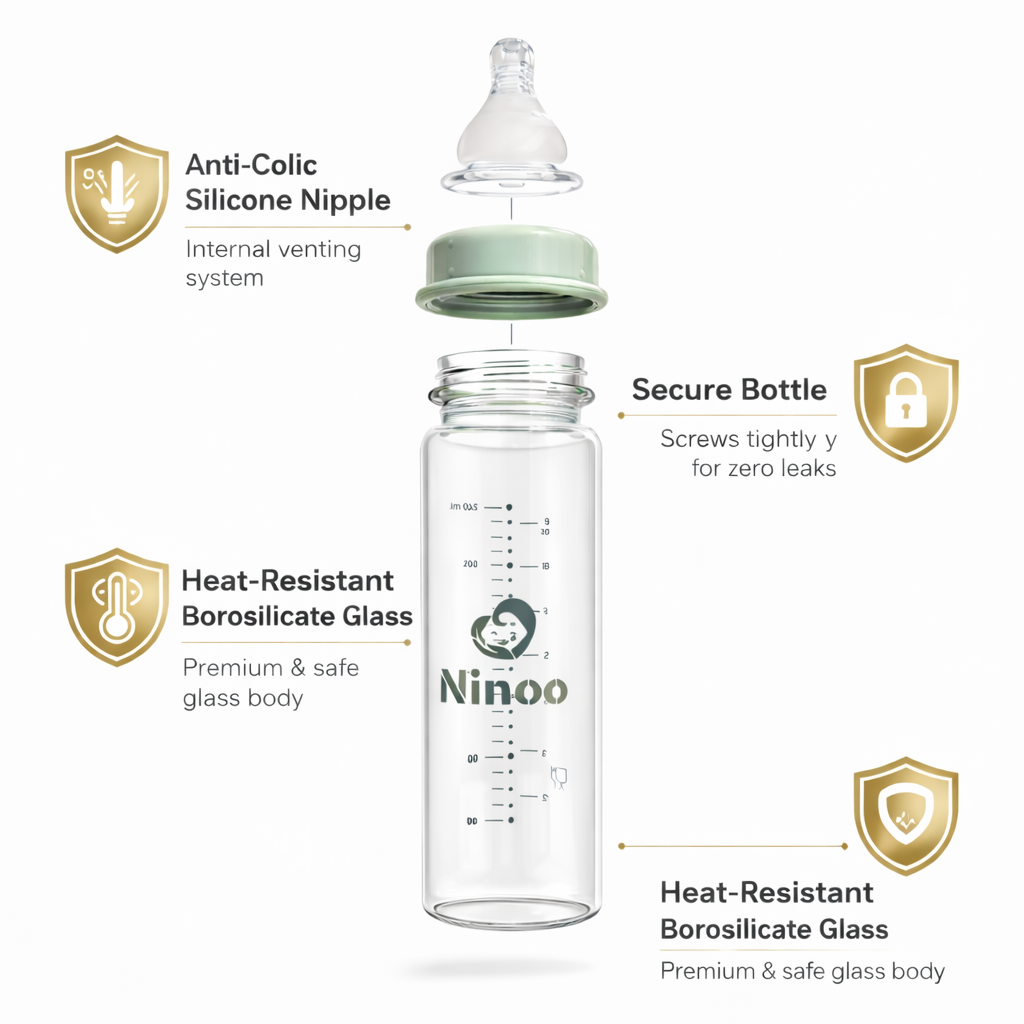 Ninoo Glass Bottle - 120 ml