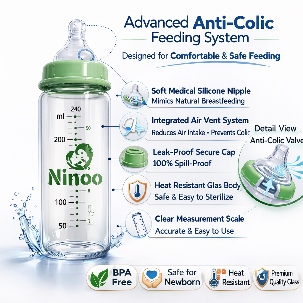 Ninoo Glass Bottle - 120 ml