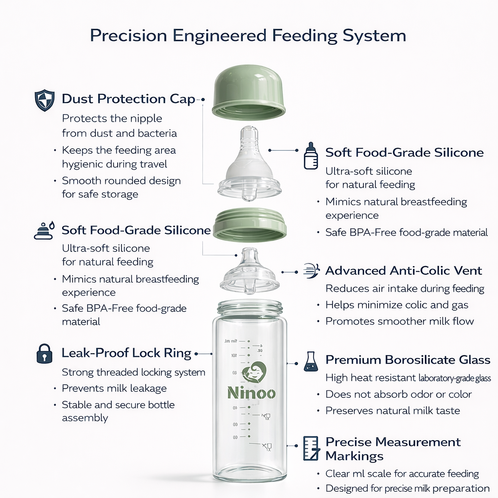 Ninoo Glass Bottle - 120 ml